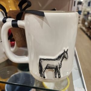Rae Dunn Horse Girl Mug - Cream
